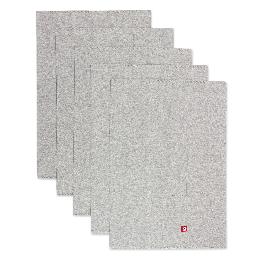 Zutano baby Burp Cloth Solid Organic Cotton Burp Cloth 5 Pack - Heather Gray