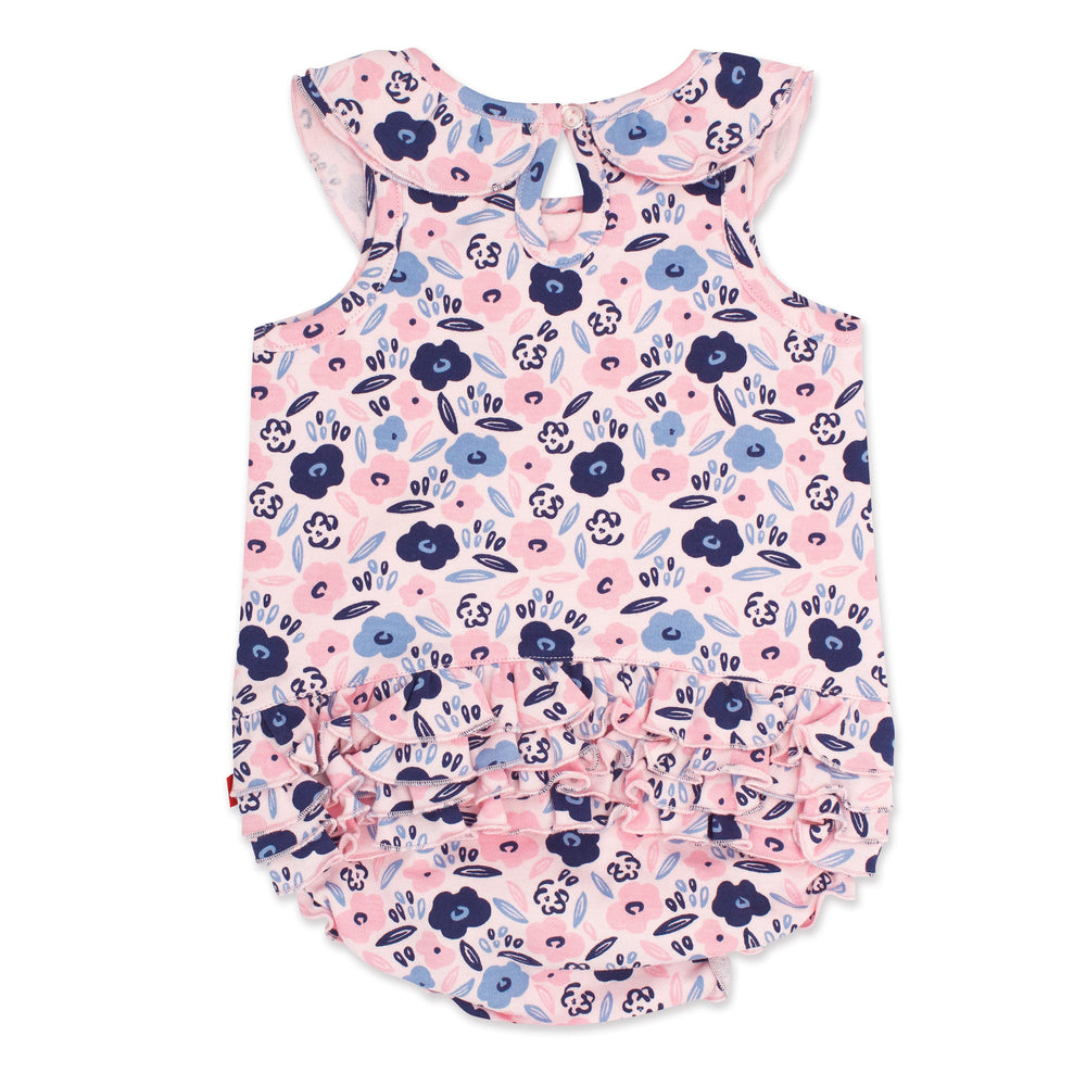 One Piece Blossoms Organic Cotton Ruffle Romper by Zutano Baby