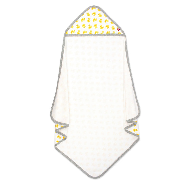 Zutano baby hooded towel ducks organic cotton knit terry