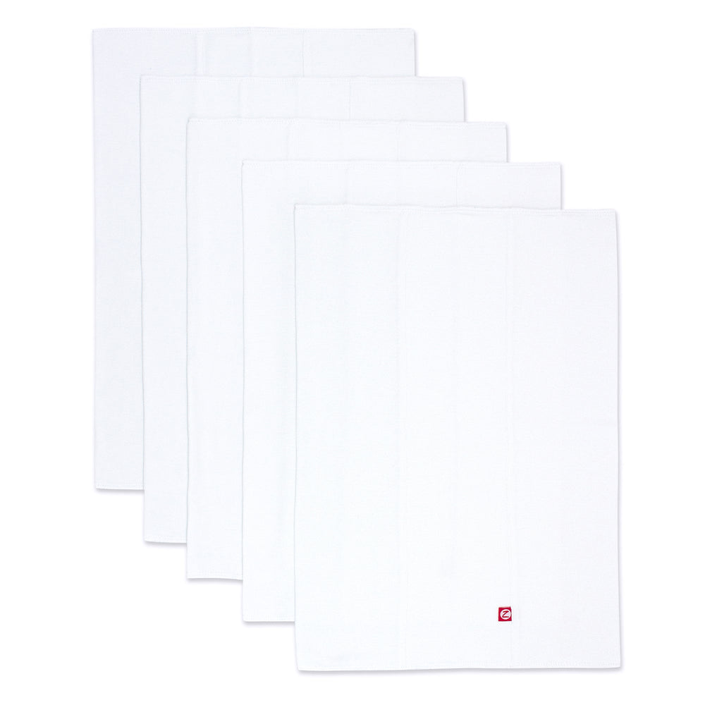 Zutano baby Burp Cloth Solid Organic Cotton Burp Cloth 5 Pack - White