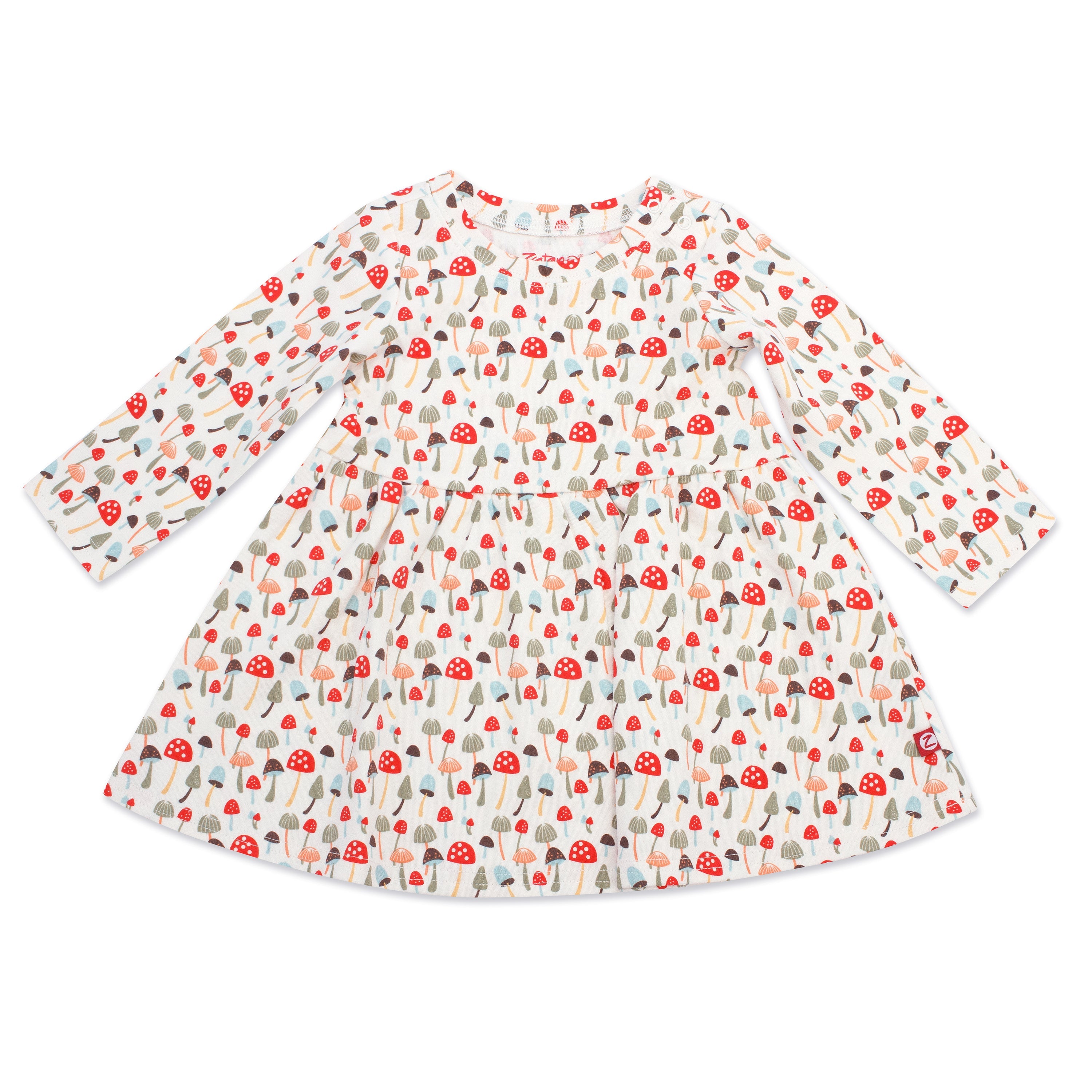 Mushrooms Organic Cotton Long Sleeve Forever Dress 18M