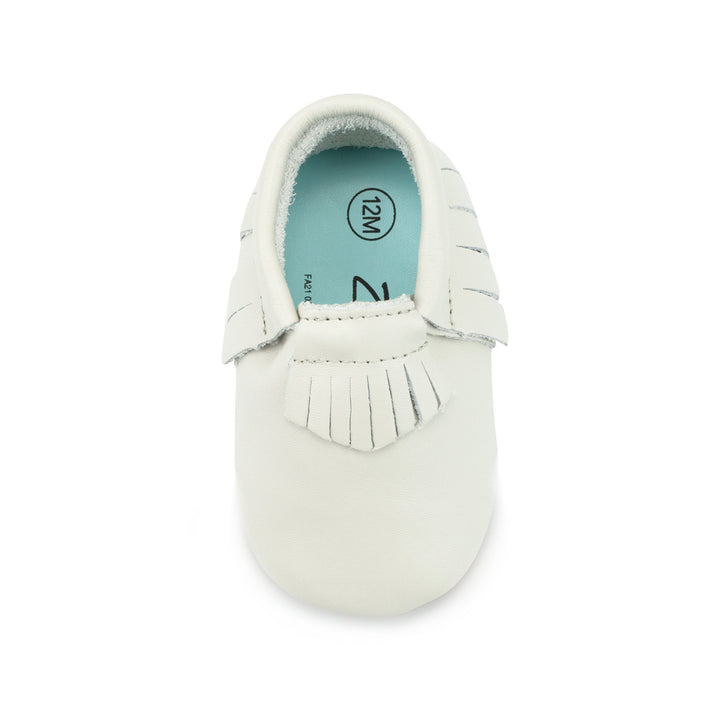 Zutano baby Shoe Pearl Leather Fringe Moccasins