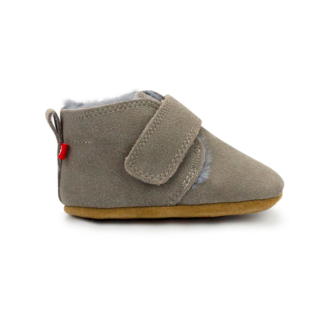 Zutano baby Shoe Gray Leather Fur Lined Shoe