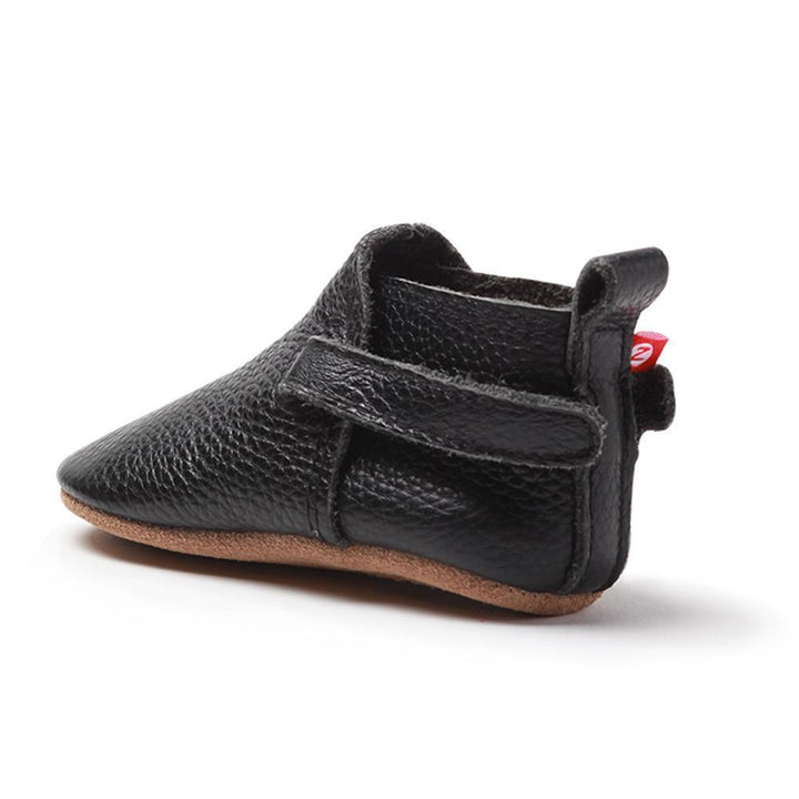 Zutano black leather baby shoes