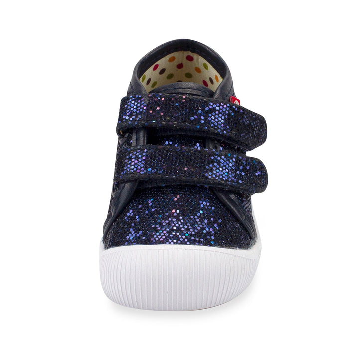 Zutano navy sparkle baby shoe
