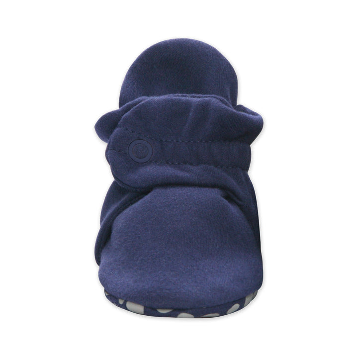 Zutano organic cotton gripper baby booties - True navy
