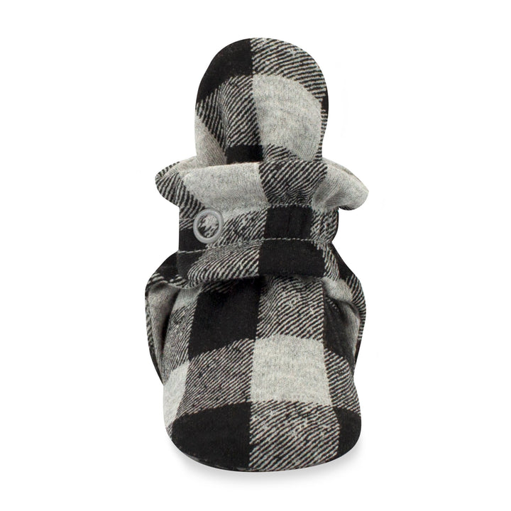 Zutano baby Bootie Buffalo Check Organic Cotton Gripper Baby Bootie