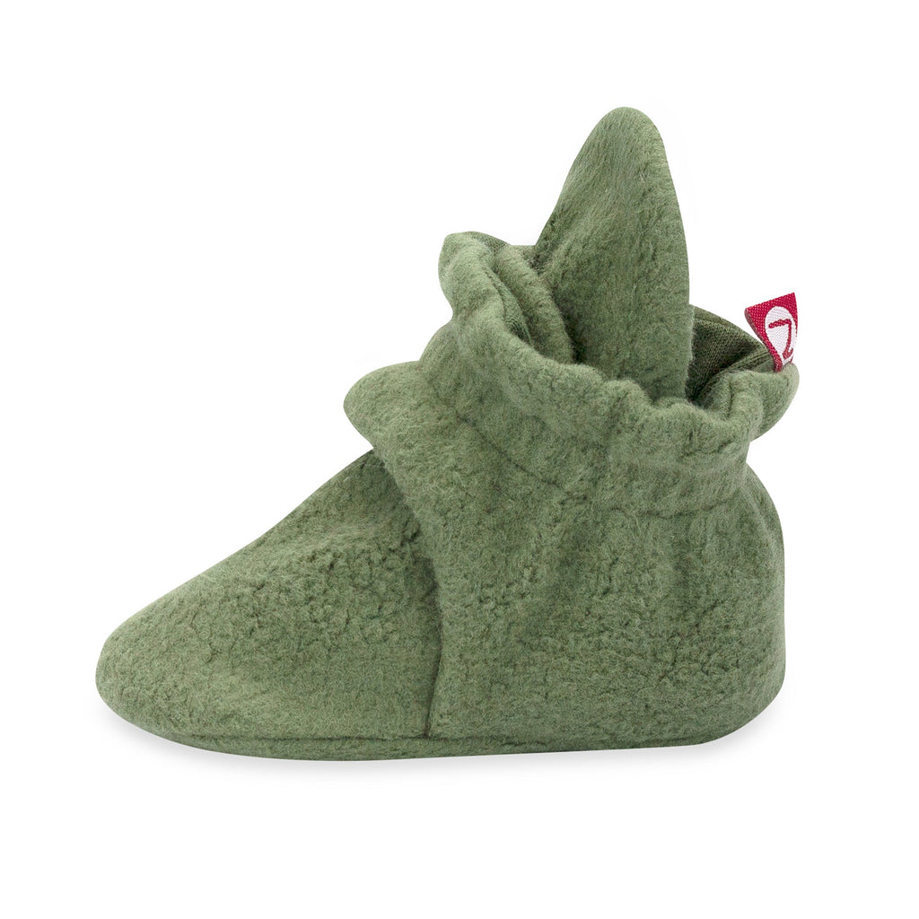 Zutano Cozie Fleece StayOn Baby Bootie Slipper Heather Gray