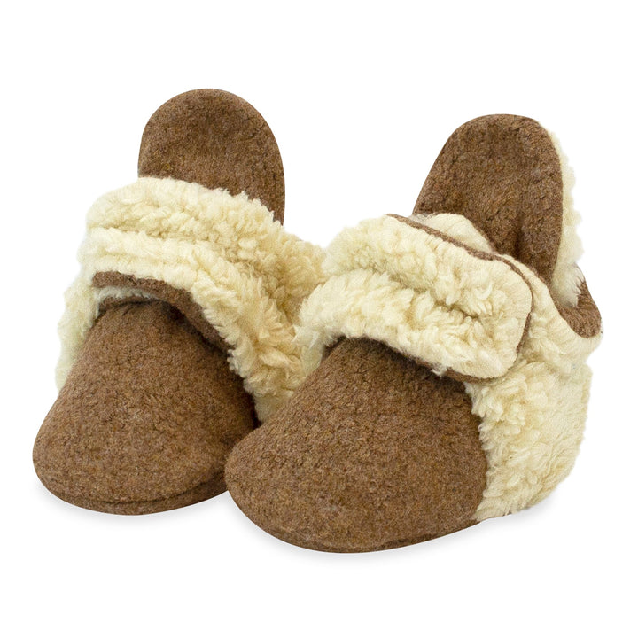 Zutano baby Bootie Cozie Furry Baby Bootie - Heather Mocha