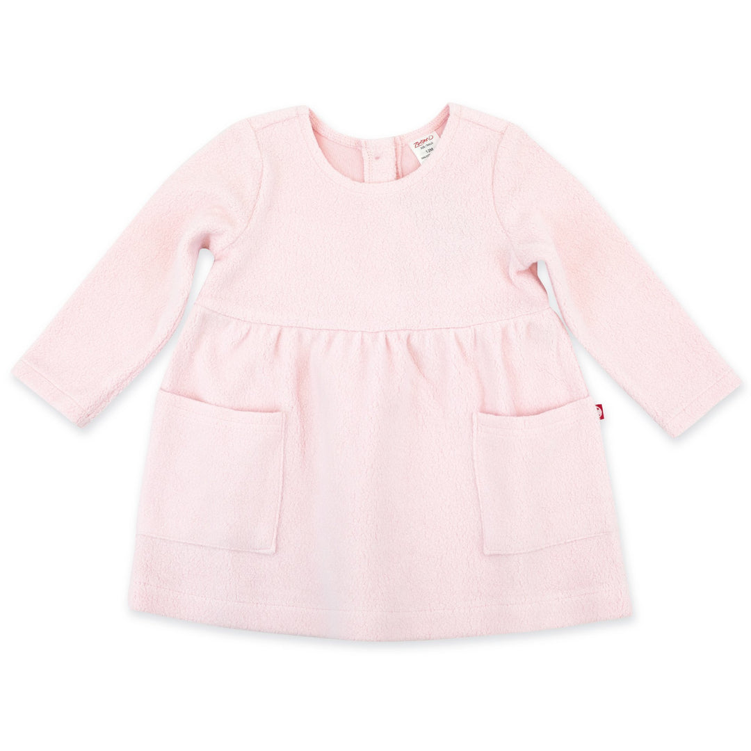 Zutano baby Dress Cozie Fleece Dress - Baby Pink