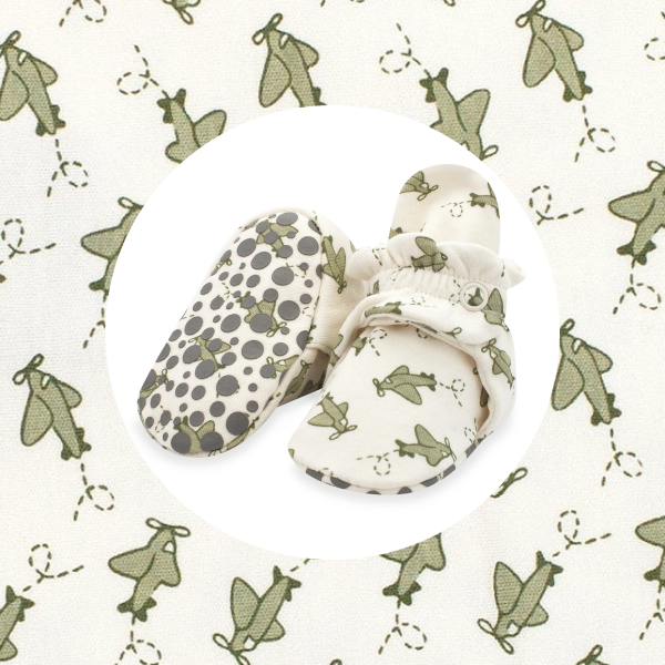 Zutano organic cotton booties made from GOTS-certified fabric — newborn through 24 months