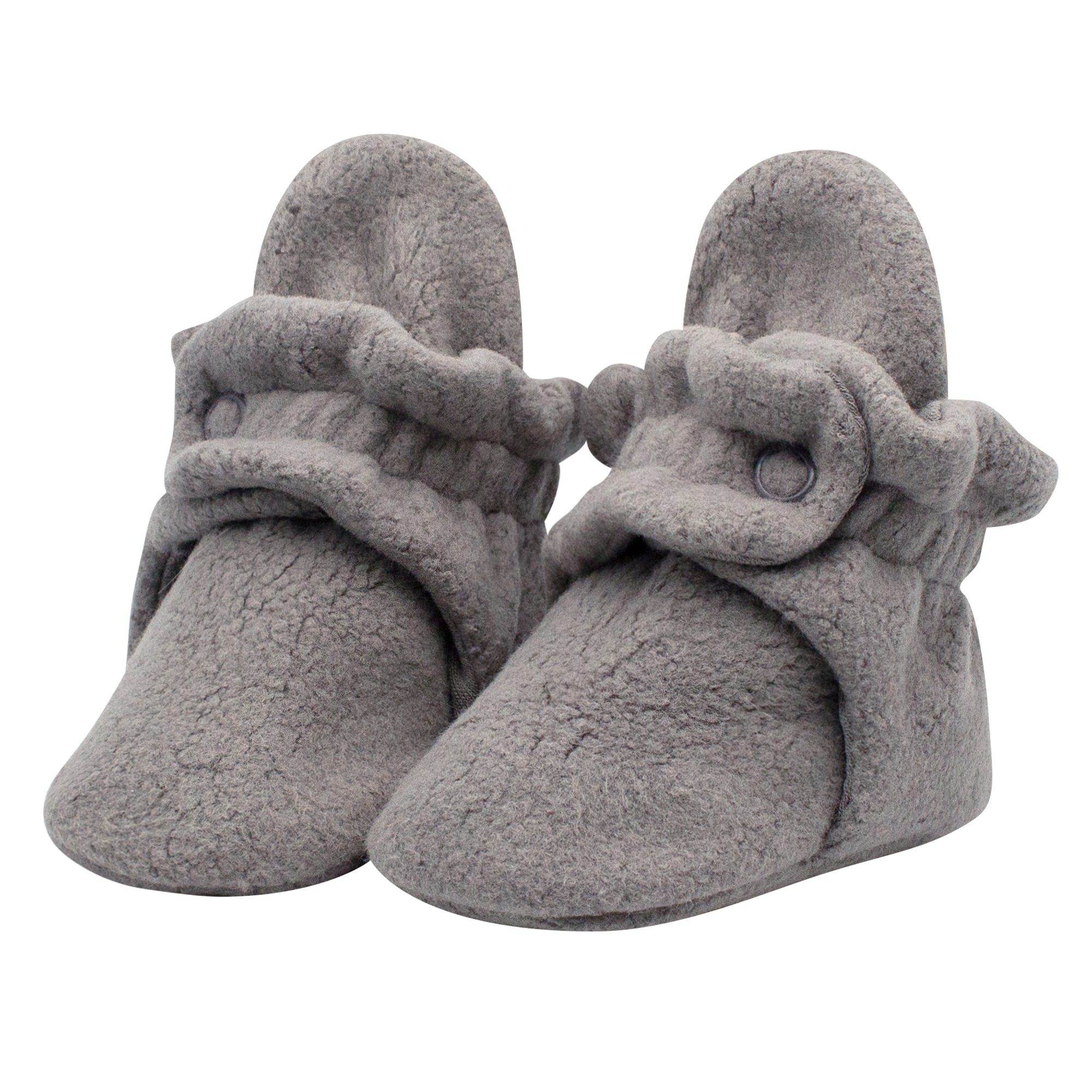Cozie Fleece Gripper Baby Bootie - Gray