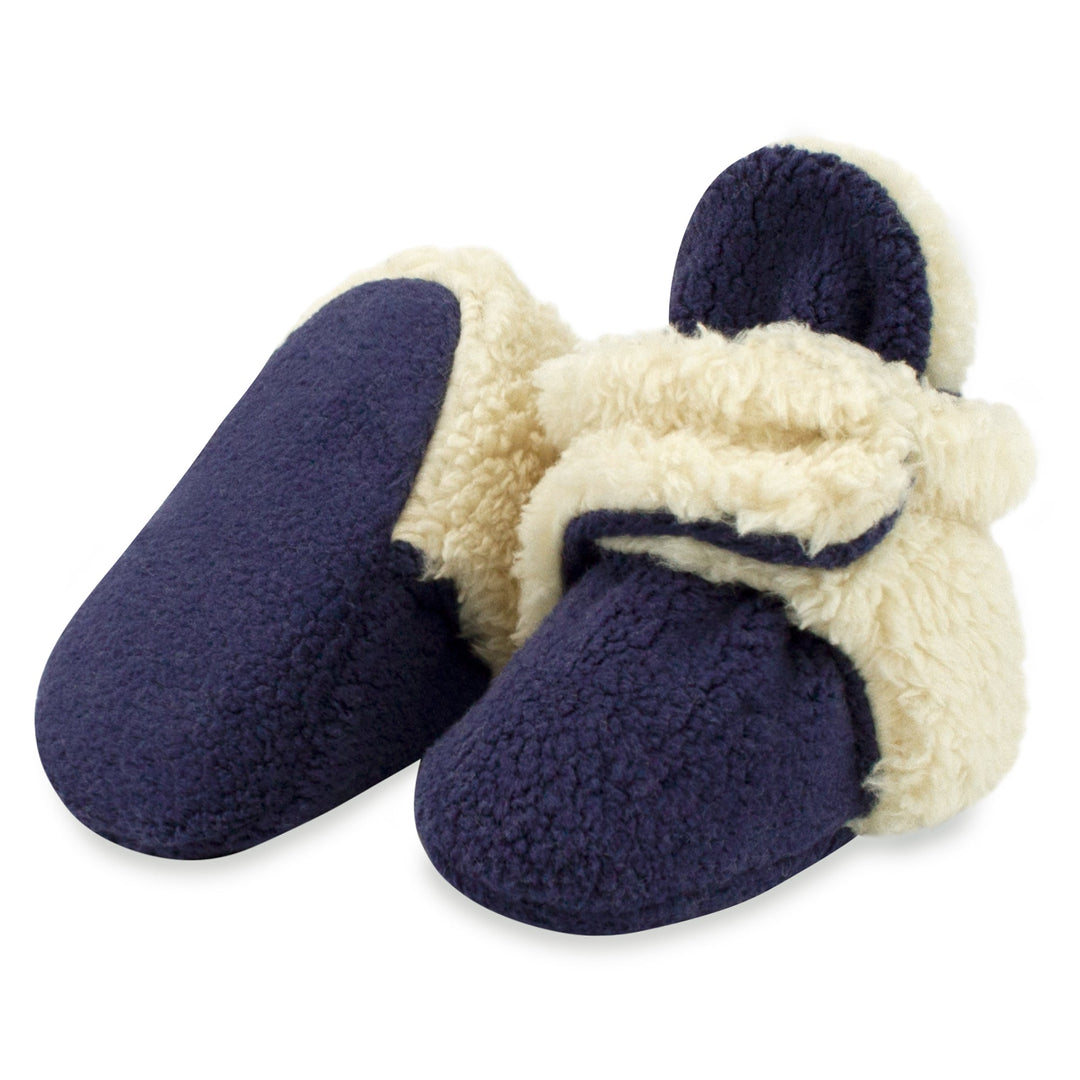 Zutano baby Bootie Cozie Furry Gripper Baby Bootie - True Navy
