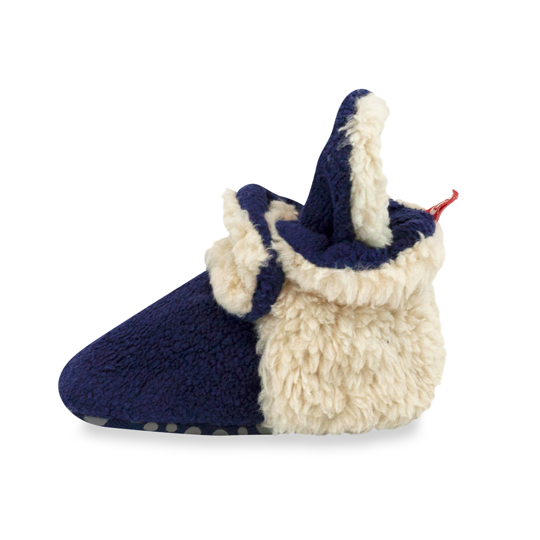 Zutano baby Bootie Cozie Furry Gripper Baby Bootie - True Navy