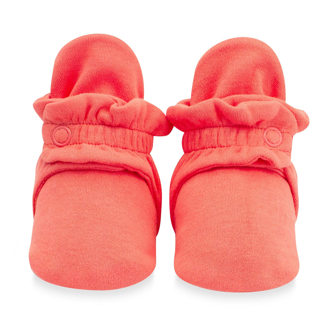 Coral Zutano baby Bootie made with Organic Cotton 