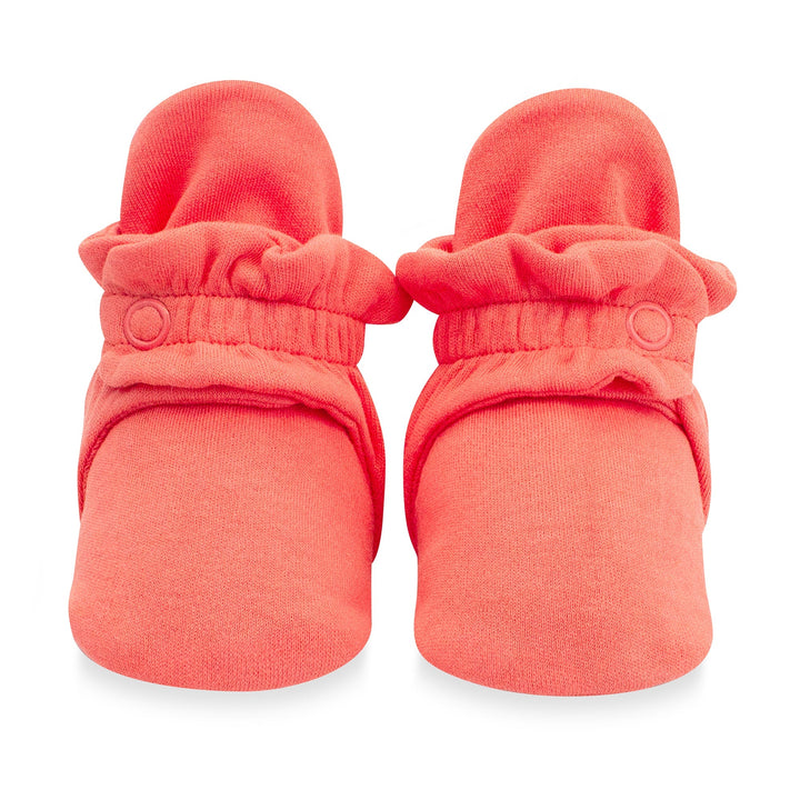 Coral Zutano baby Bootie made with Organic Cotton 