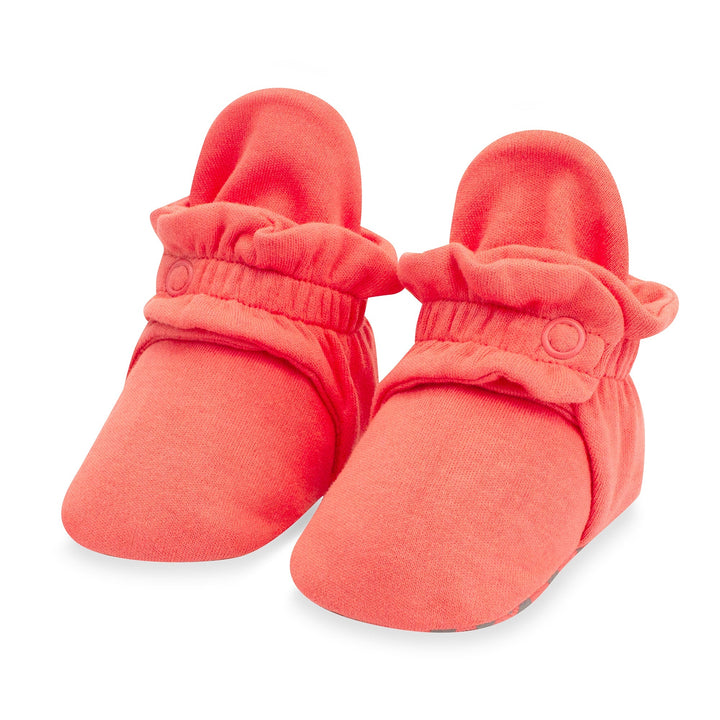 Coral Zutano baby Bootie made with Organic Cotton 