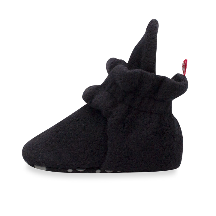 Zutano cozie fleece gripper baby booties - Black color