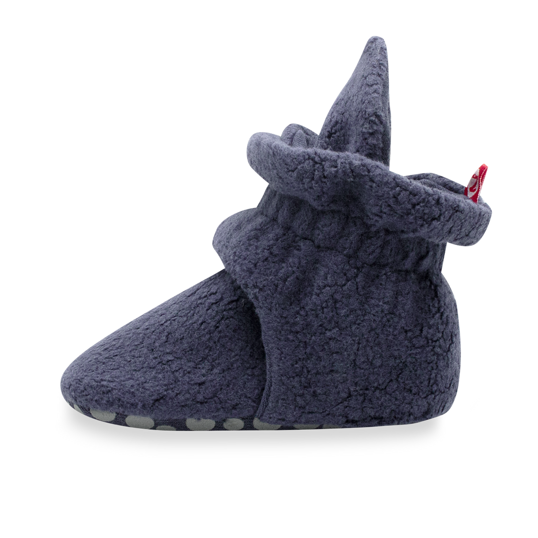 Zutano cozie fleece gripper baby bootie - Denim navy