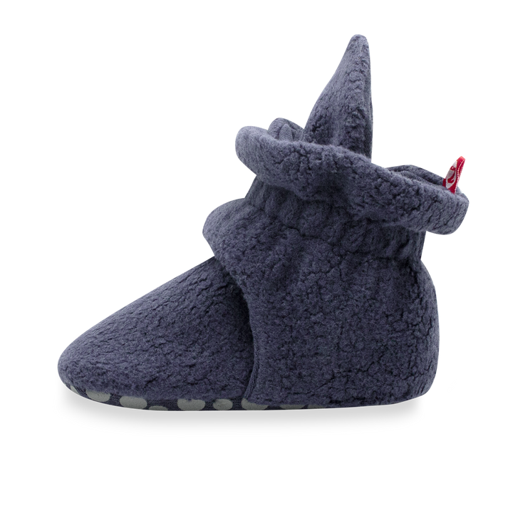 Zutano cozie fleece gripper baby bootie - Denim navy
