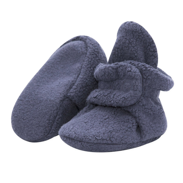 Zutano cozie fleece gripper baby bootie - Denim navy