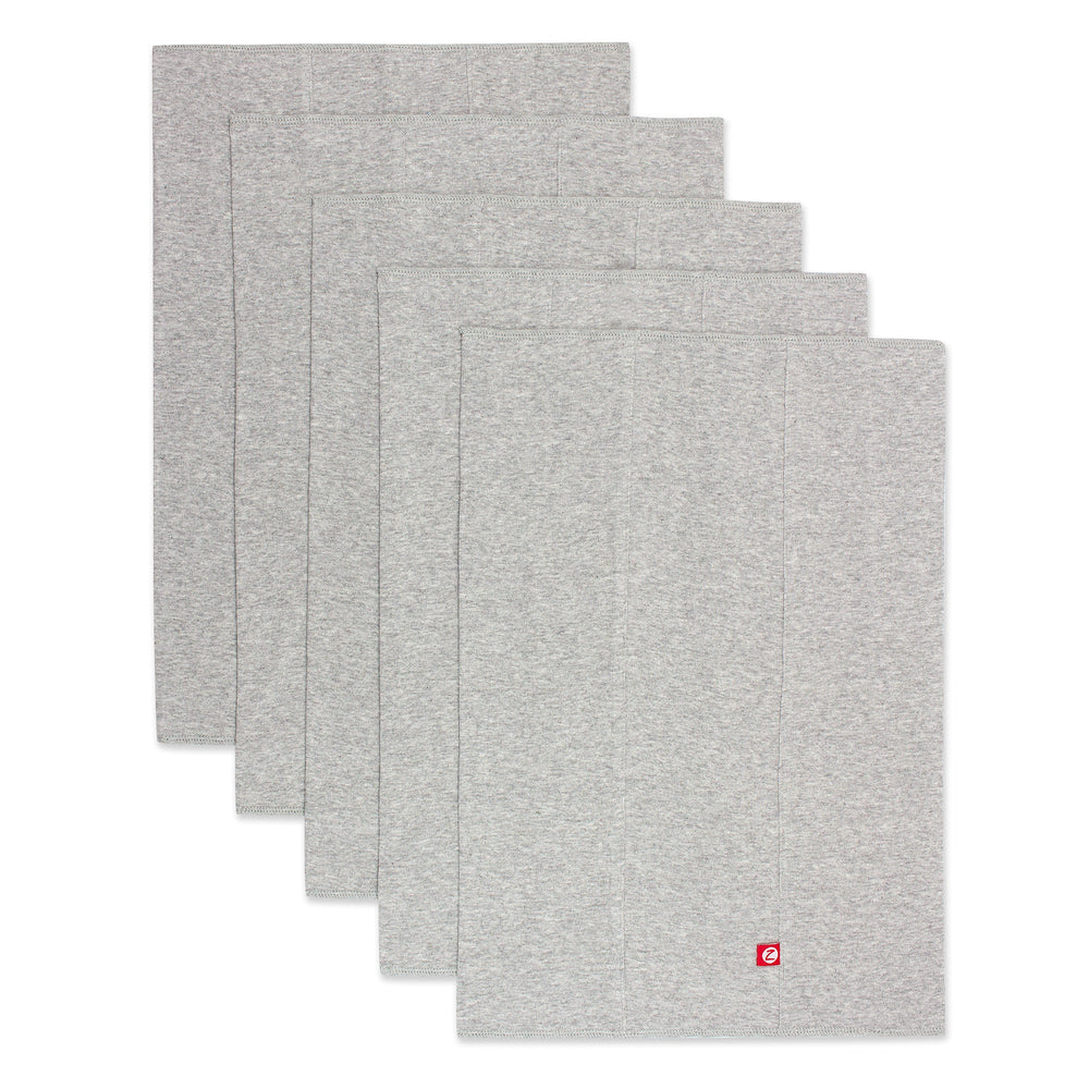 Zutano baby Burp Cloth Solid Organic Cotton Burp Cloth 5 Pack - Heather Gray