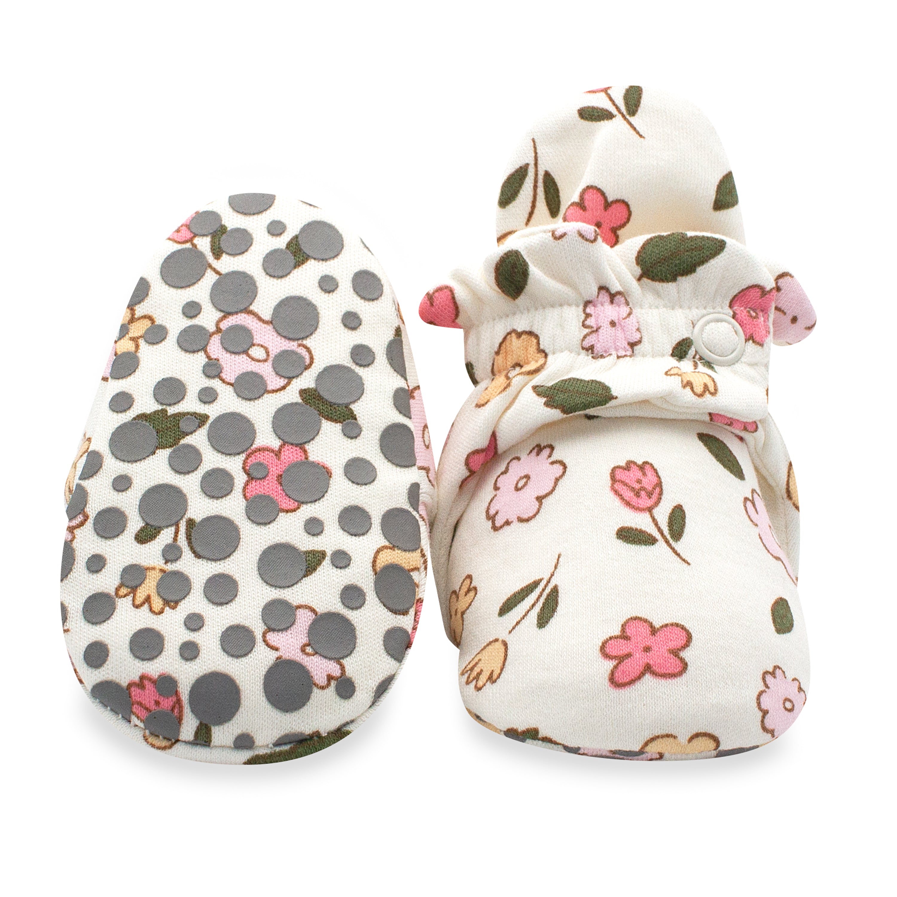 Wildflowers Organic Cotton Gripper Baby Booties – Zutano