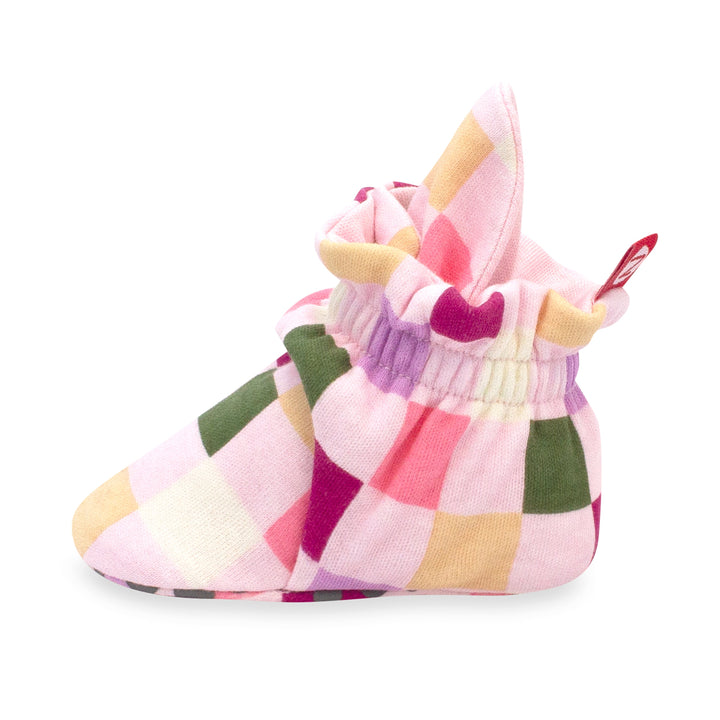 Baby Bootie Checker Organic Cotton Gripper Baby Bootie