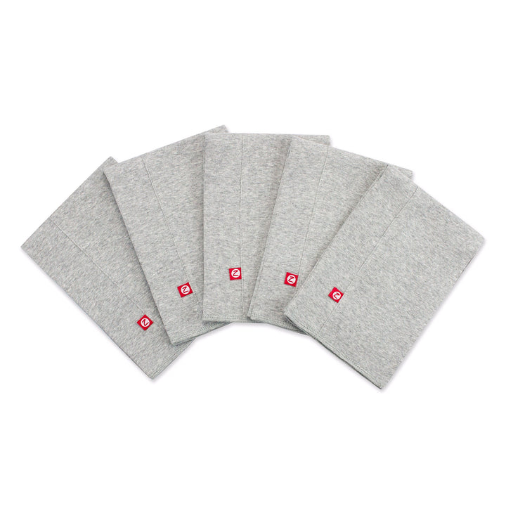 Zutano baby Burp Cloth Solid Organic Cotton Burp Cloth 5 Pack - Heather Gray