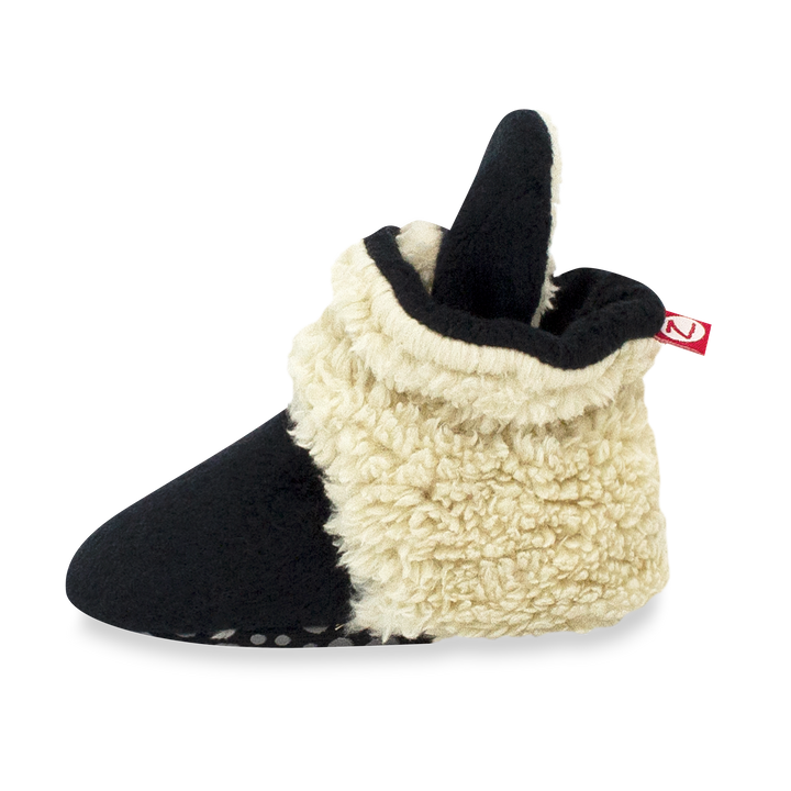 Zutano baby Bootie Cozie Furry Gripper Baby Bootie - Black