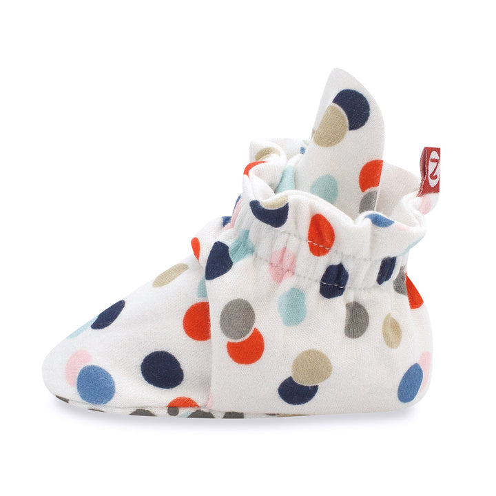 Zutano baby Bootie Circus Dots Organic Cotton Gripper Baby Bootie