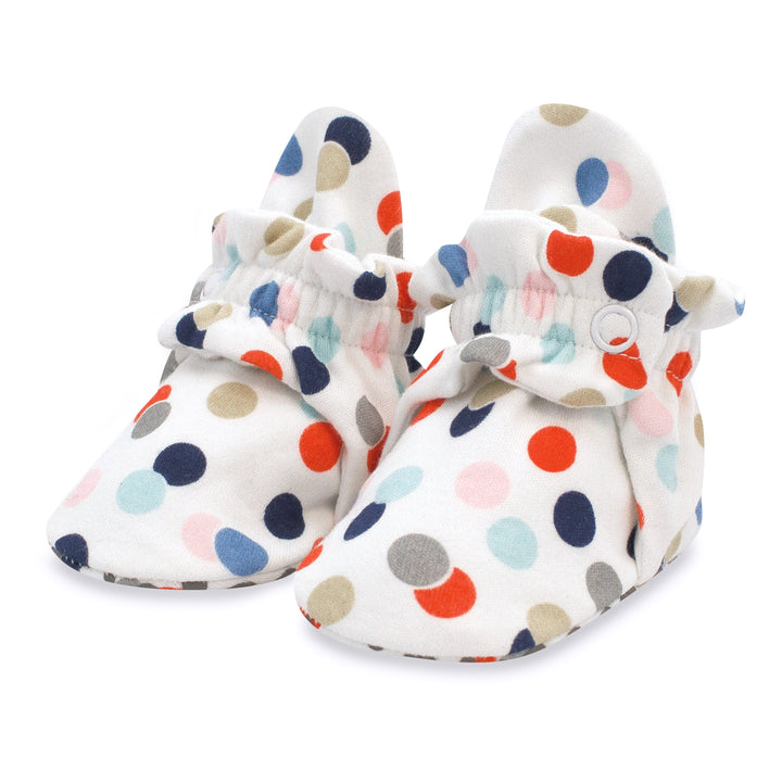 Zutano baby Bootie Circus Dots Organic Cotton Gripper Baby Bootie