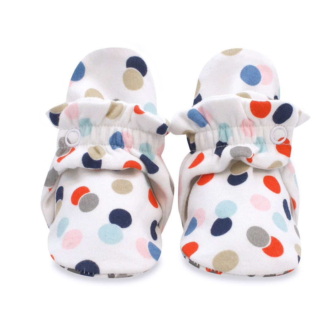Zutano baby Bootie Circus Dots Organic Cotton Gripper Baby Bootie