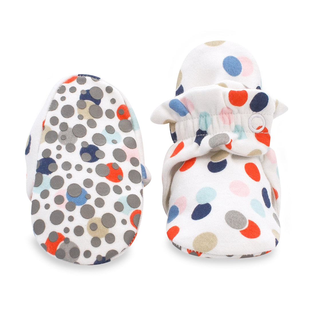 Zutano baby Bootie Circus Dots Organic Cotton Gripper Baby Bootie