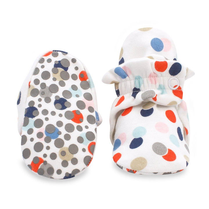 Zutano baby Bootie Circus Dots Organic Cotton Gripper Baby Bootie