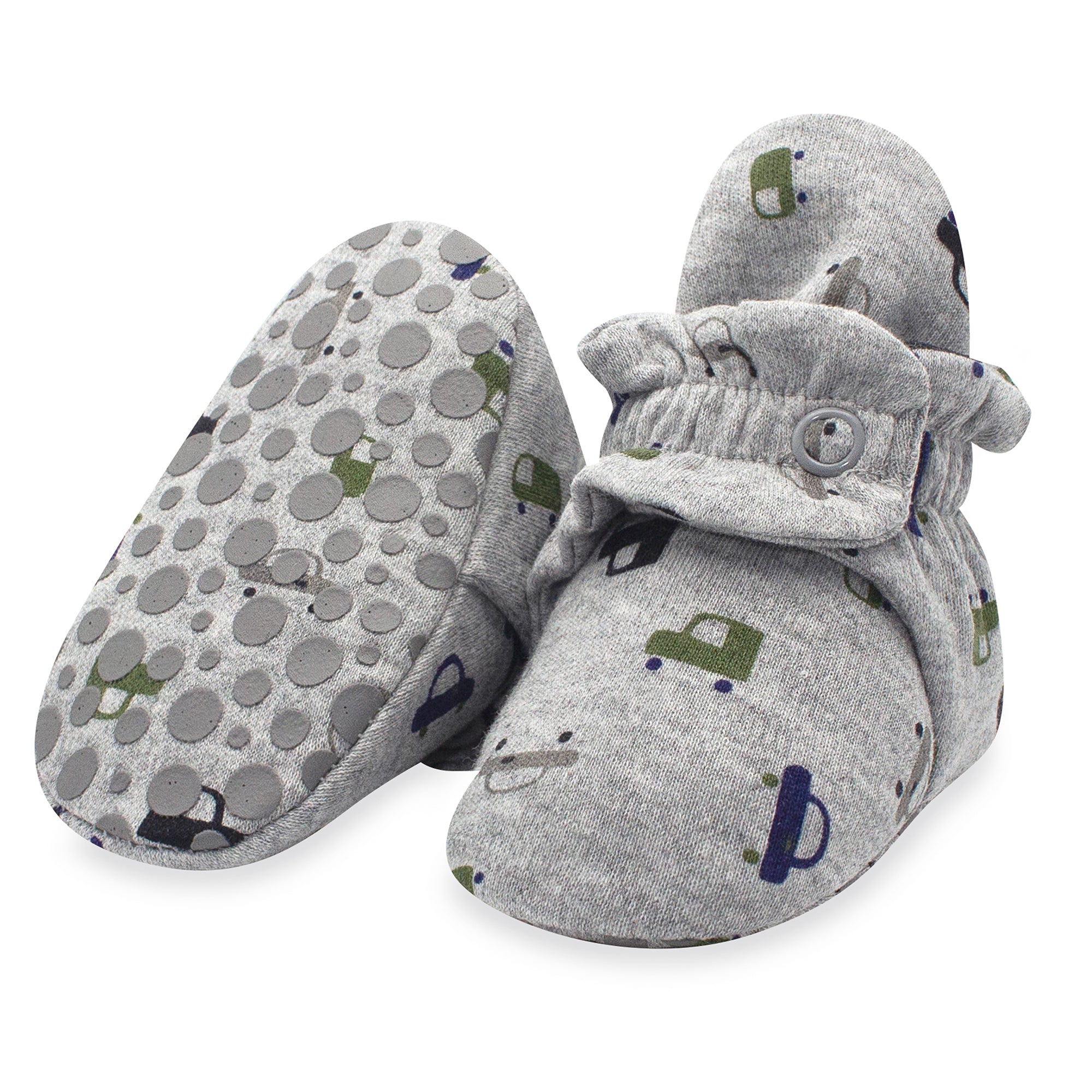 City Cars Organic Cotton Gripper Baby Bootie Zutano