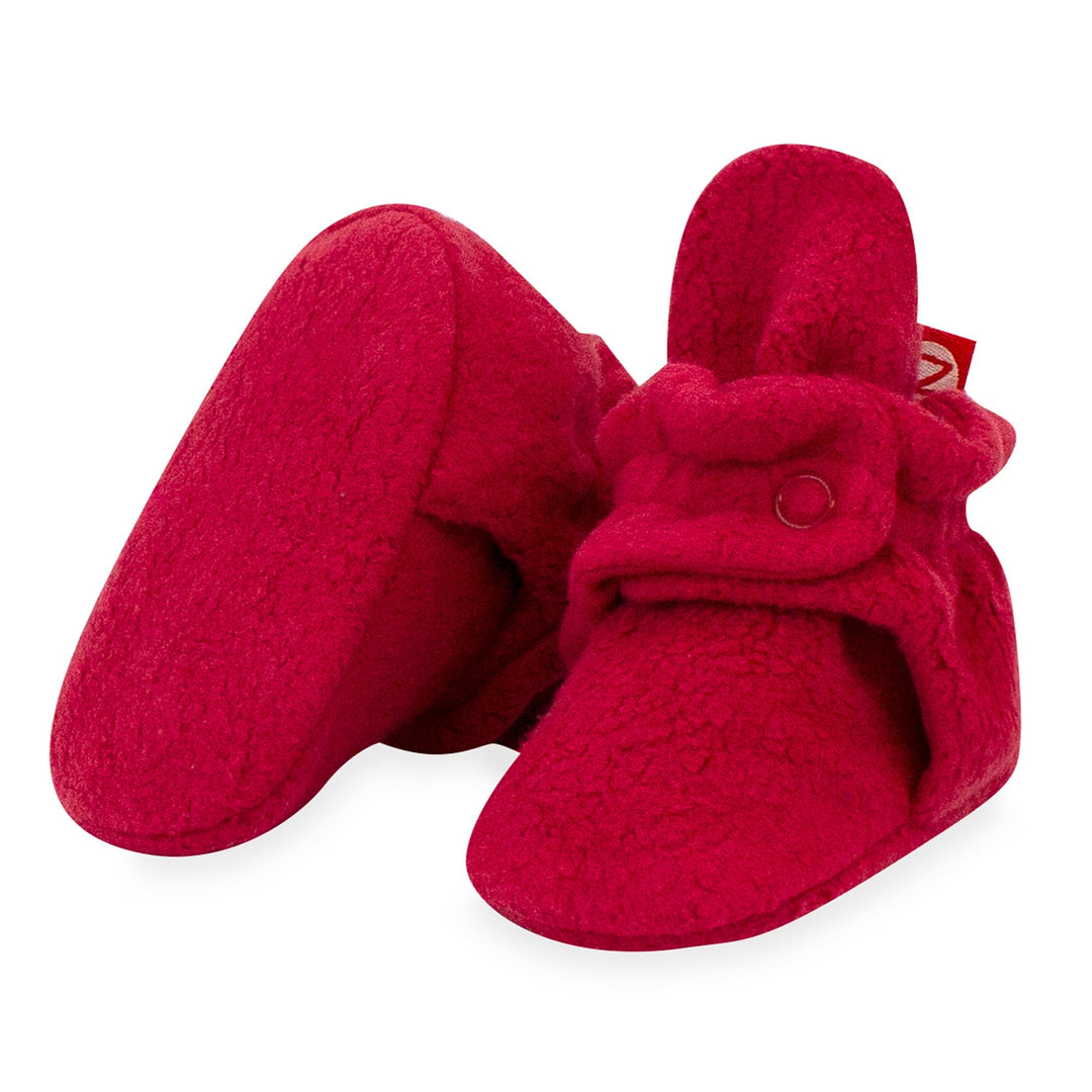 Zutano baby Bootie Cozie Fleece Gripper Baby Bootie - Cranberry