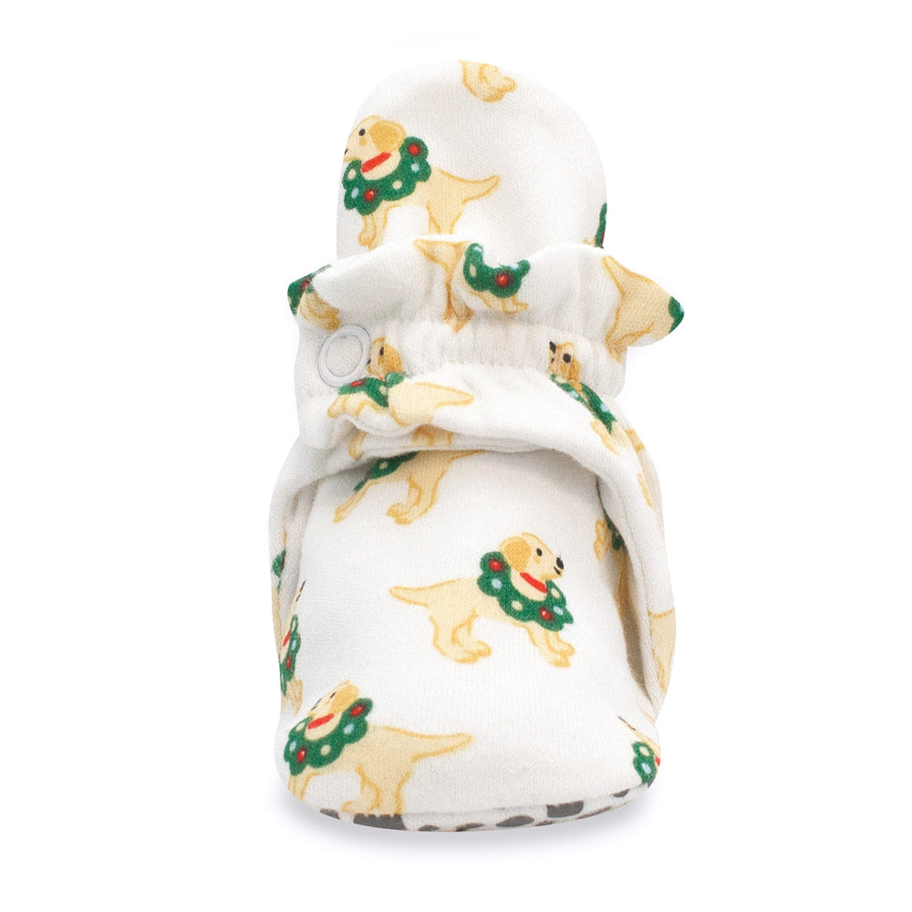 Zutano baby Bootie Holiday Dogs Organic Cotton Gripper Baby Bootie