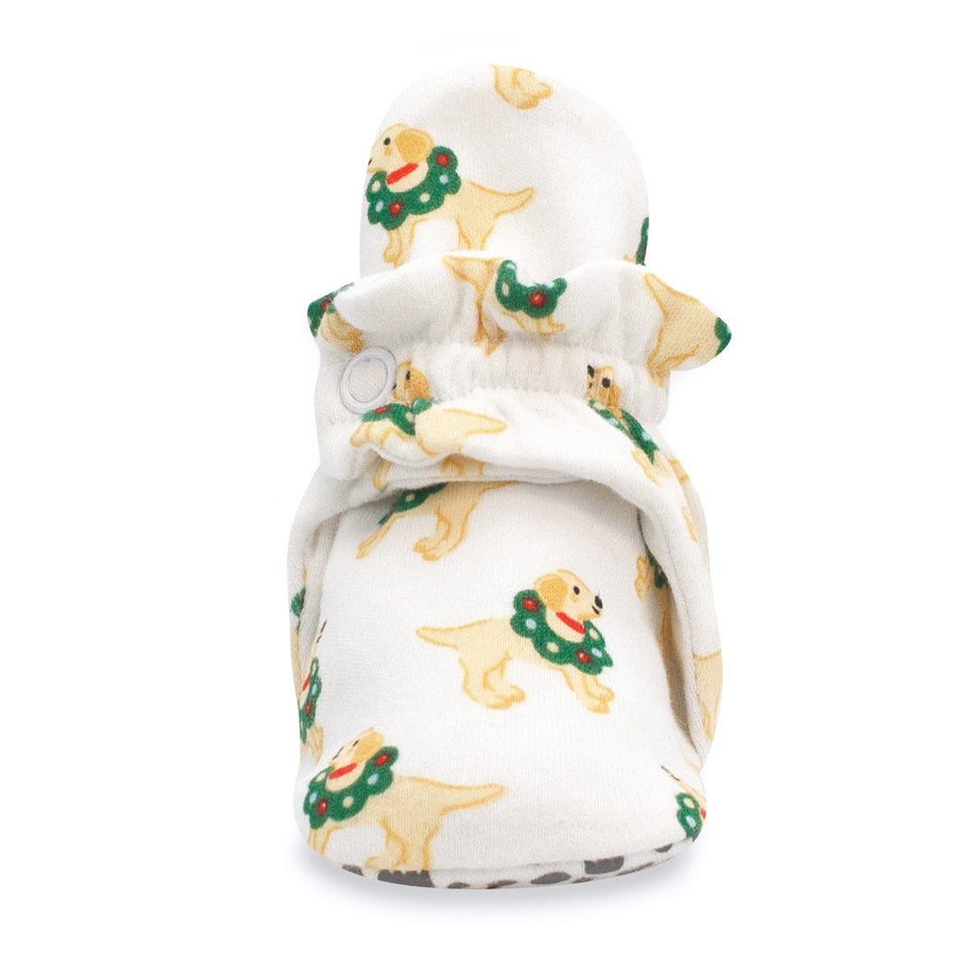 Zutano baby Bootie Holiday Dogs Organic Cotton Gripper Baby Bootie