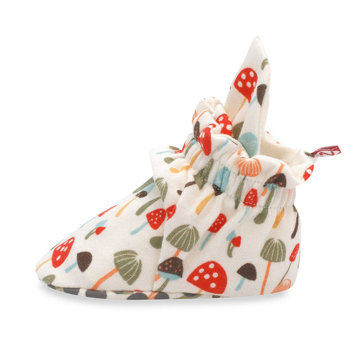 Zutano baby Bootie Mushrooms Organic Cotton Gripper Baby Bootie