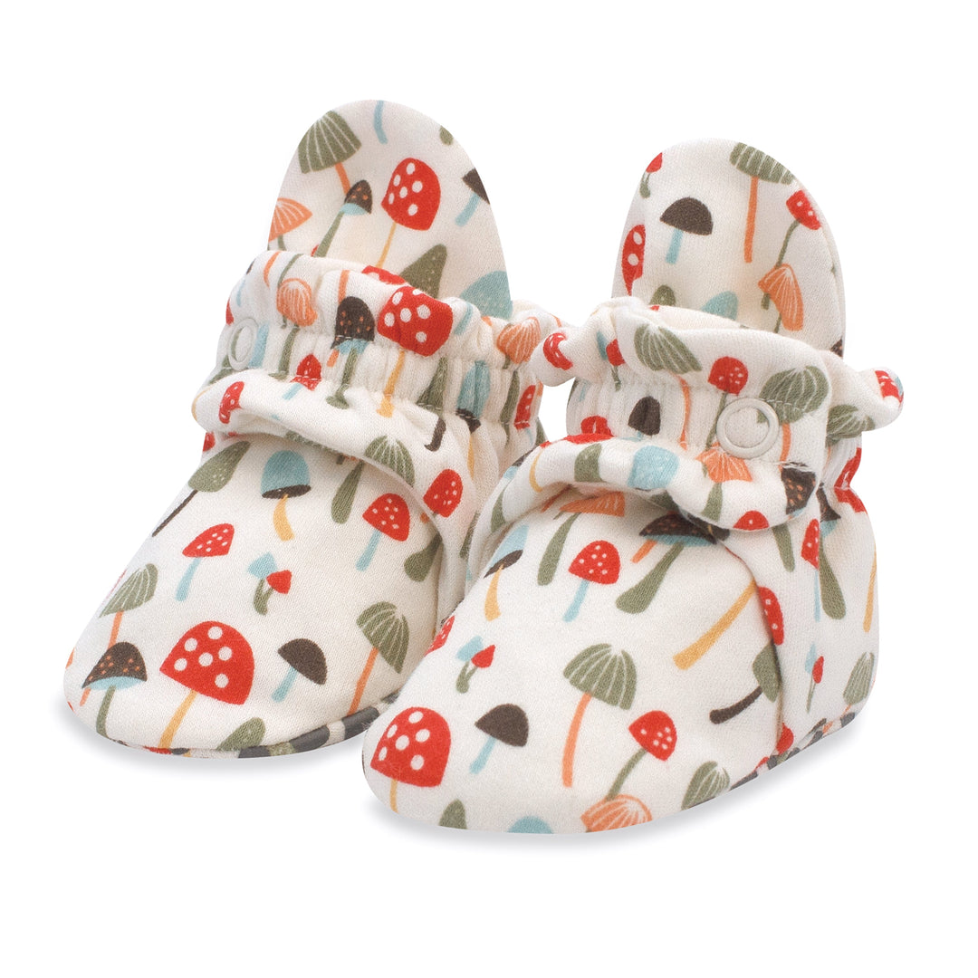 Zutano baby Bootie Mushrooms Organic Cotton Gripper Baby Bootie