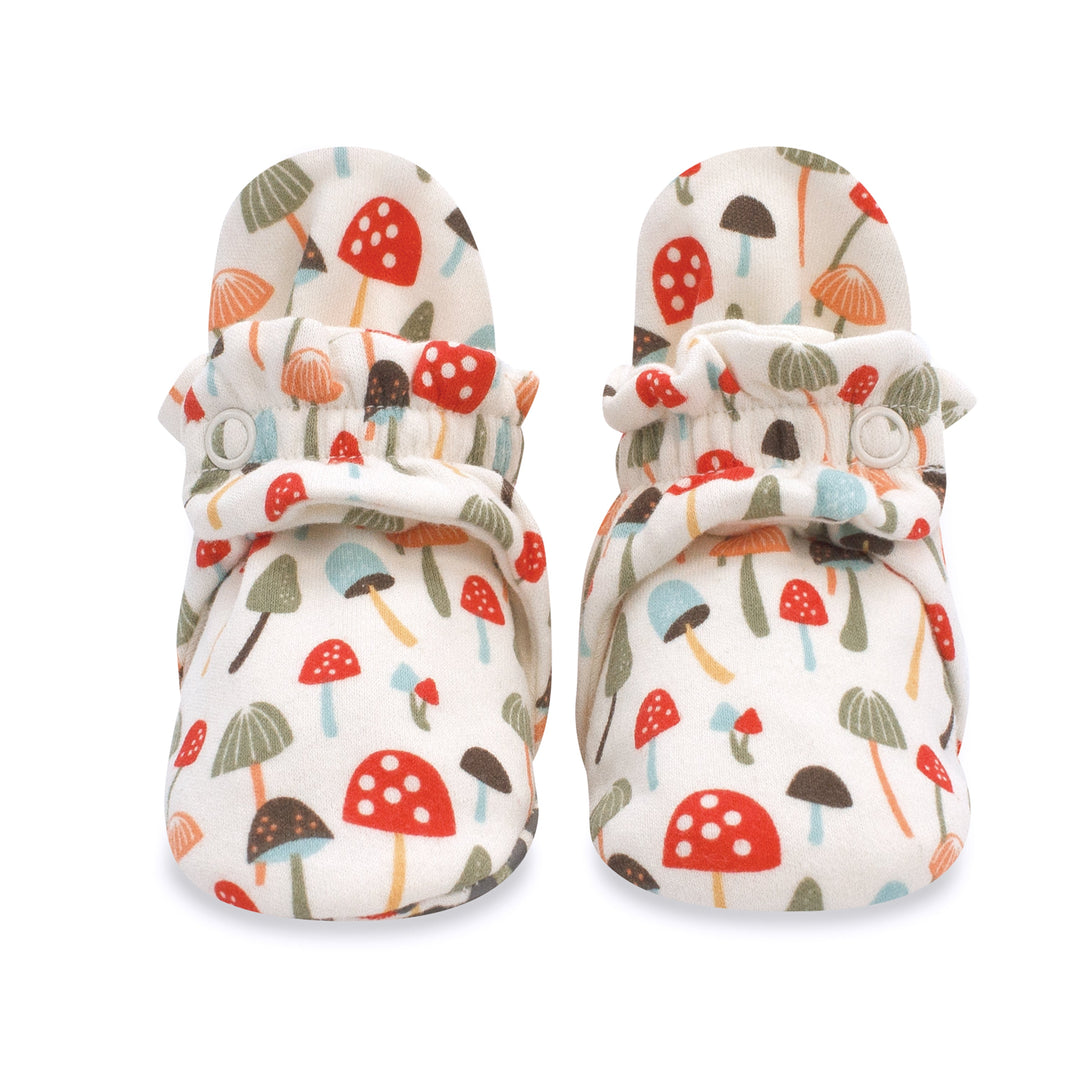 Zutano baby Bootie Mushrooms Organic Cotton Gripper Baby Bootie