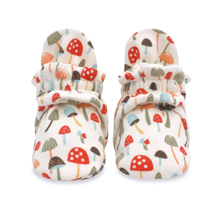Zutano baby Bootie Mushrooms Organic Cotton Gripper Baby Bootie