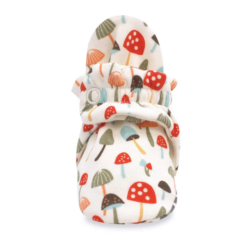 Zutano baby Bootie Mushrooms Organic Cotton Gripper Baby Bootie