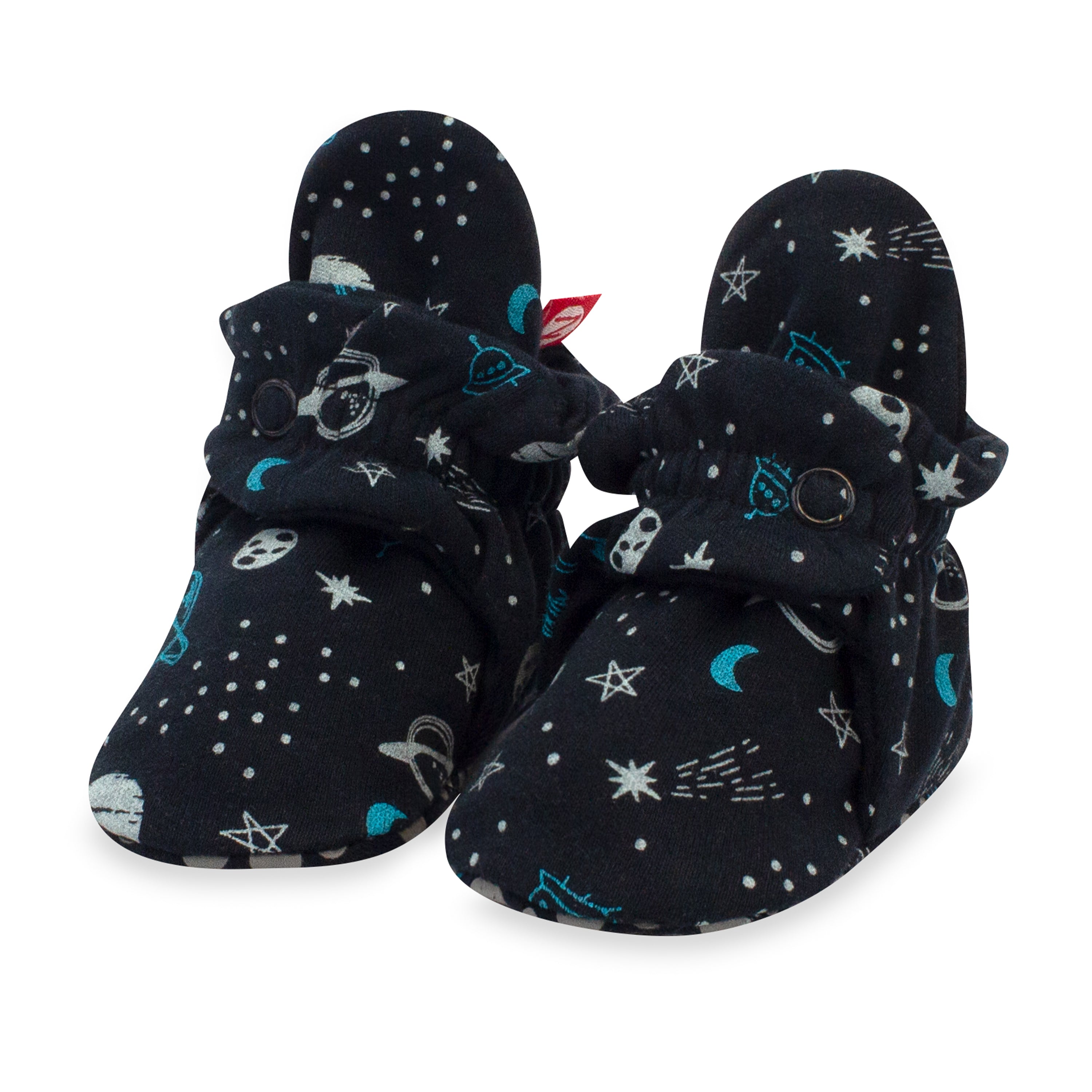 Outer Space Organic Cotton Gripper Baby Bootie Zutano