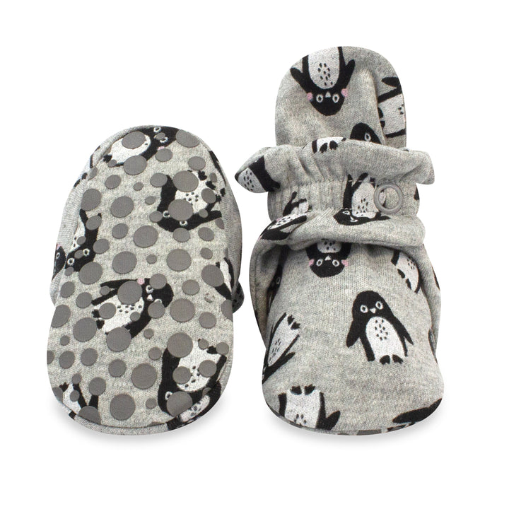 Zutano baby Bootie Penguins Organic Cotton Gripper Baby Bootie