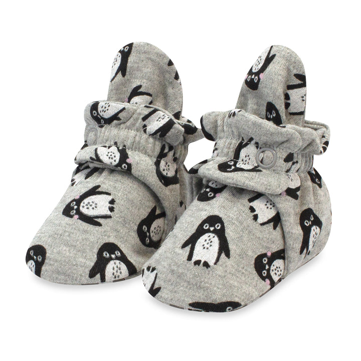 Zutano baby Bootie Penguins Organic Cotton Gripper Baby Bootie