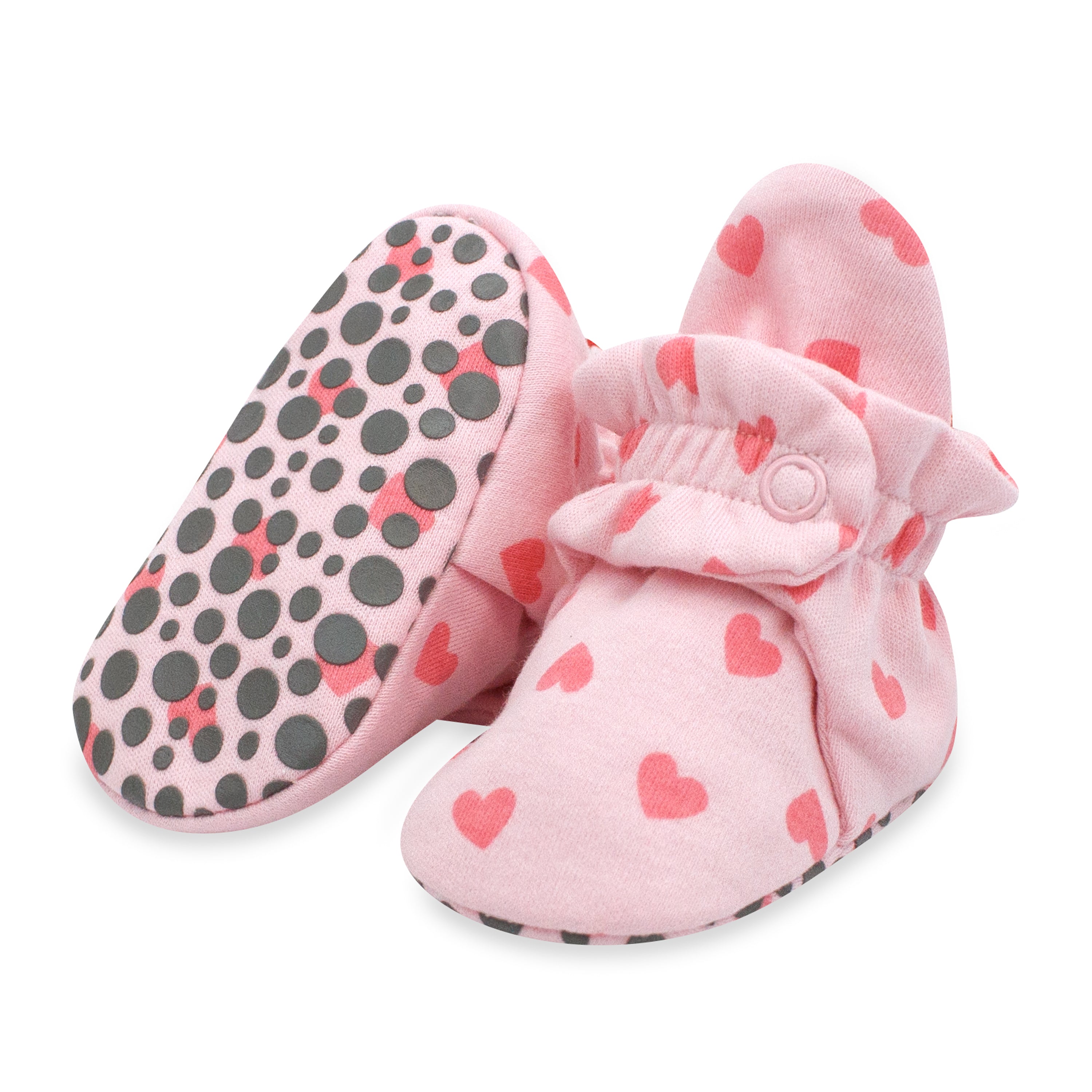 Simply Hearts Organic Cotton Gripper Baby Bootie