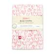 Zutano baby Burp Cloth Hearts Organic Cotton Burp Cloth 5 Pack - Pink Multi