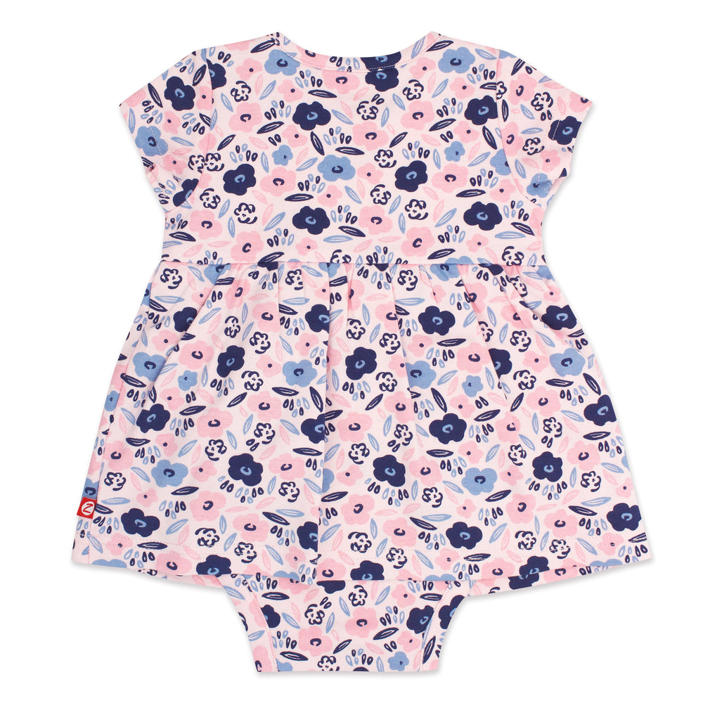 Zutano baby Dress Blossoms Organic Cotton Romper Dress